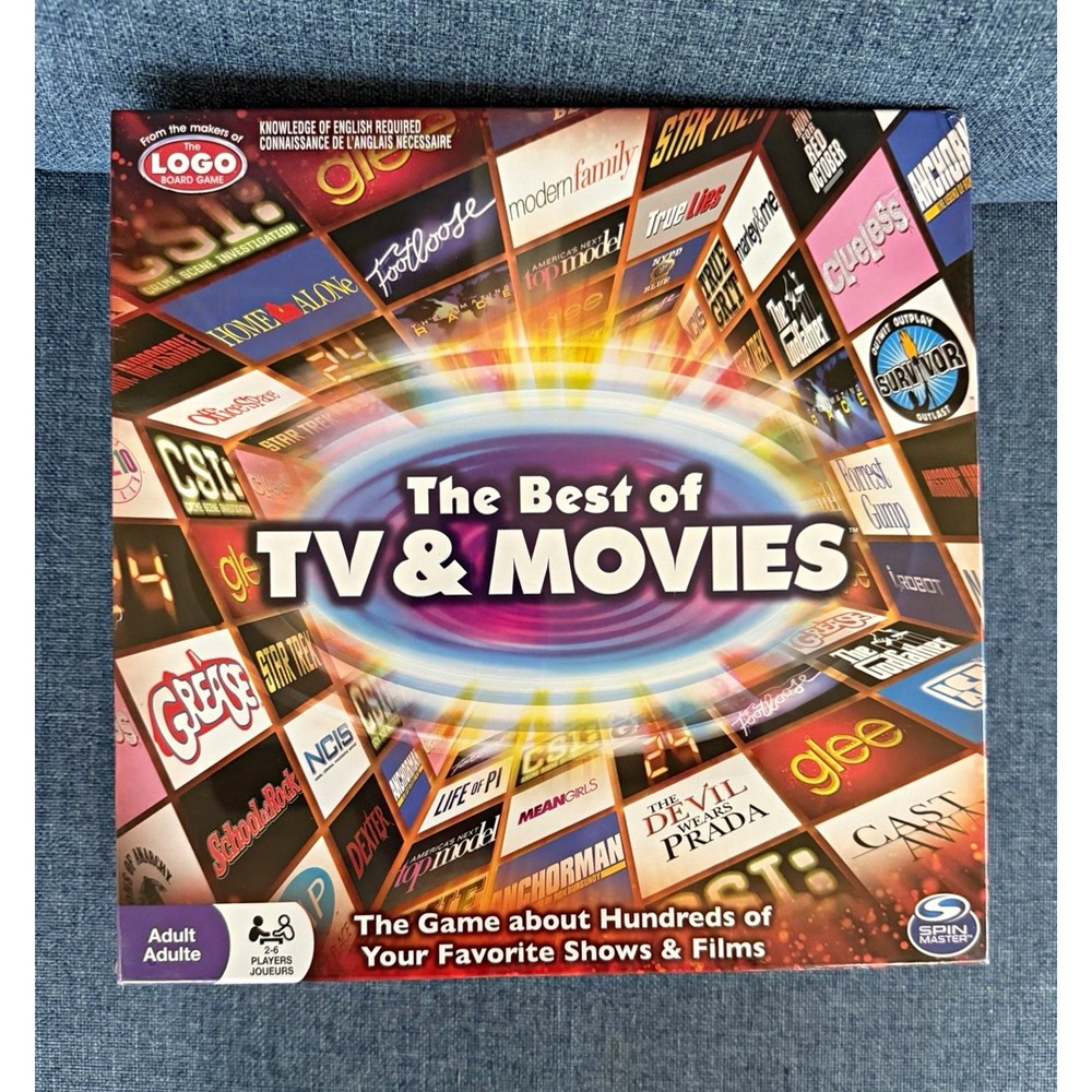Spin Master The Best of TV & Movies Trivia Board Game Adult 2+ Players 2014